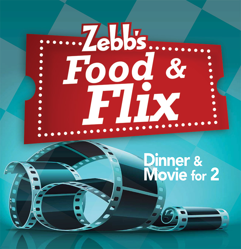 Food & Flix: Dinner & Movie for 2
