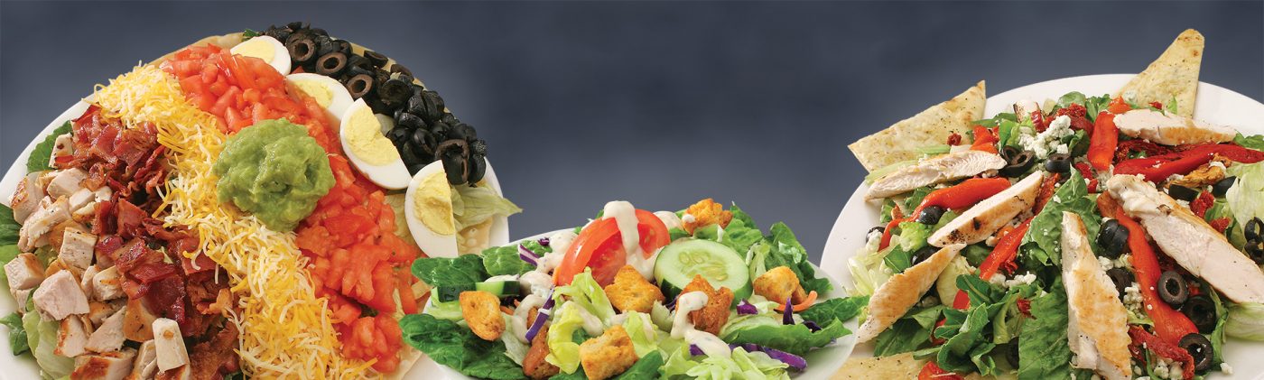 Cobb Salad, House Salad, California Pizza Salad